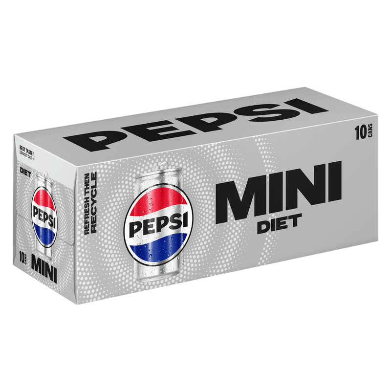 Diet Pepsi Mini Cans 10pk 7.5oz : Drinks fast delivery by App or Online