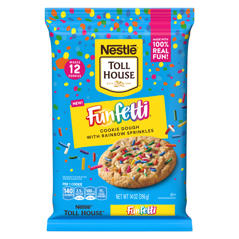 Nestle Toll House Funfetti Cookies Ready to Bake Dough 12ct 14oz