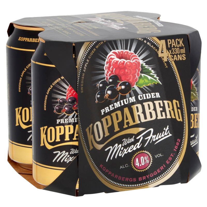 Kopparberg Mixed Fruit Cider, 4 x 330ml