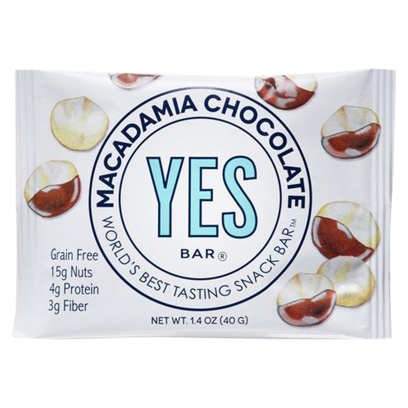 YES Bar Macadamia Cherry Chocolate Snack Bar 1.4oz