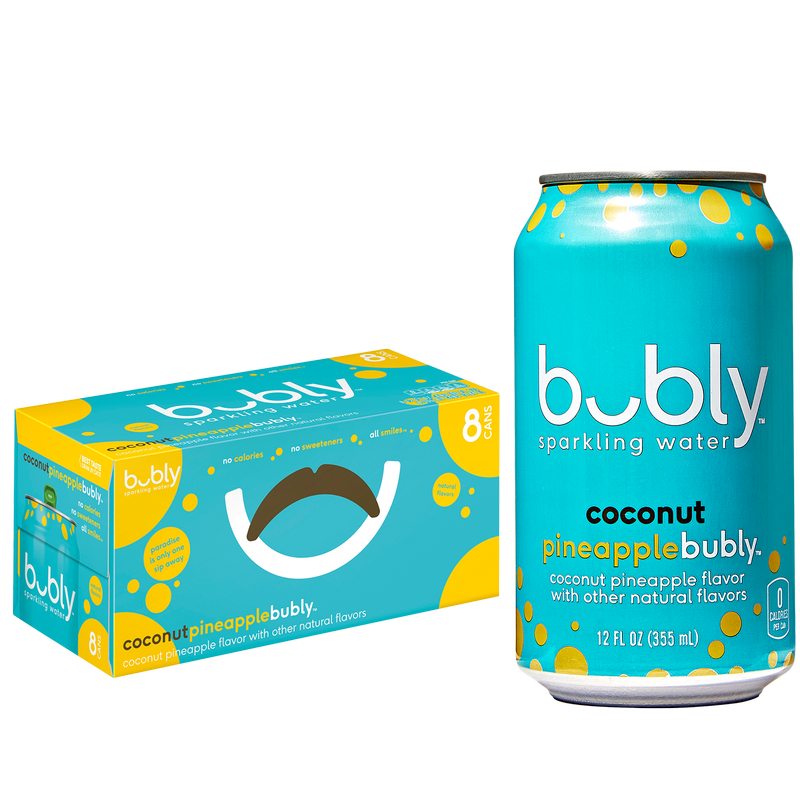 Bubly Coconut Pineapple 8pk 12oz Can