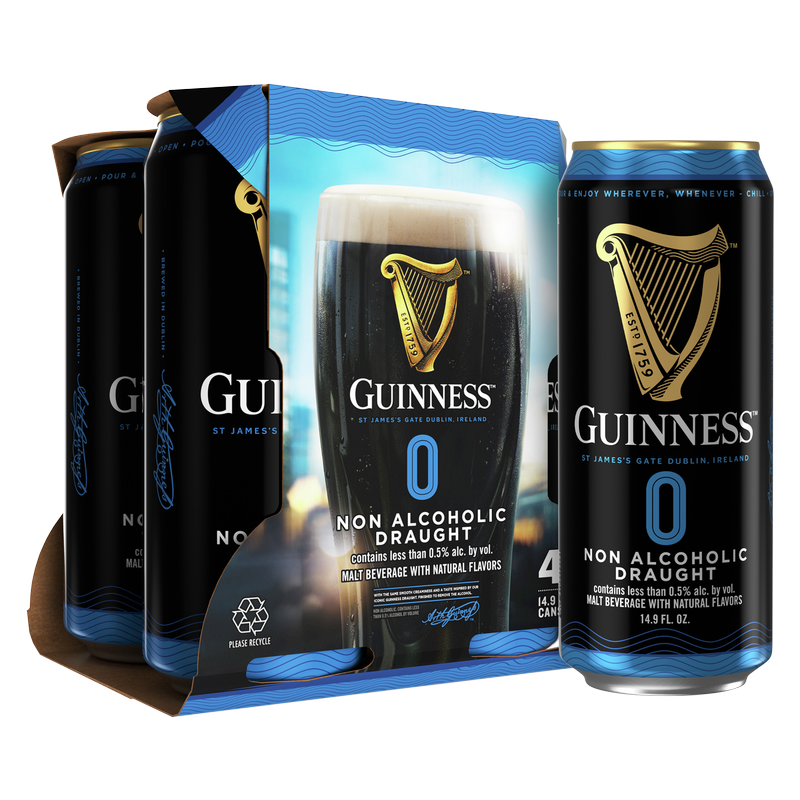 Guinness Zero Draught Non-Alcoholic 4pk 14.9oz Can