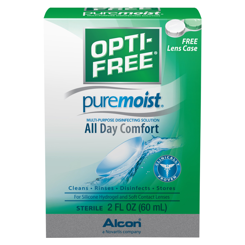 Opti-Free Puremoist Contact Lens Solution with Free Lens Case 2oz