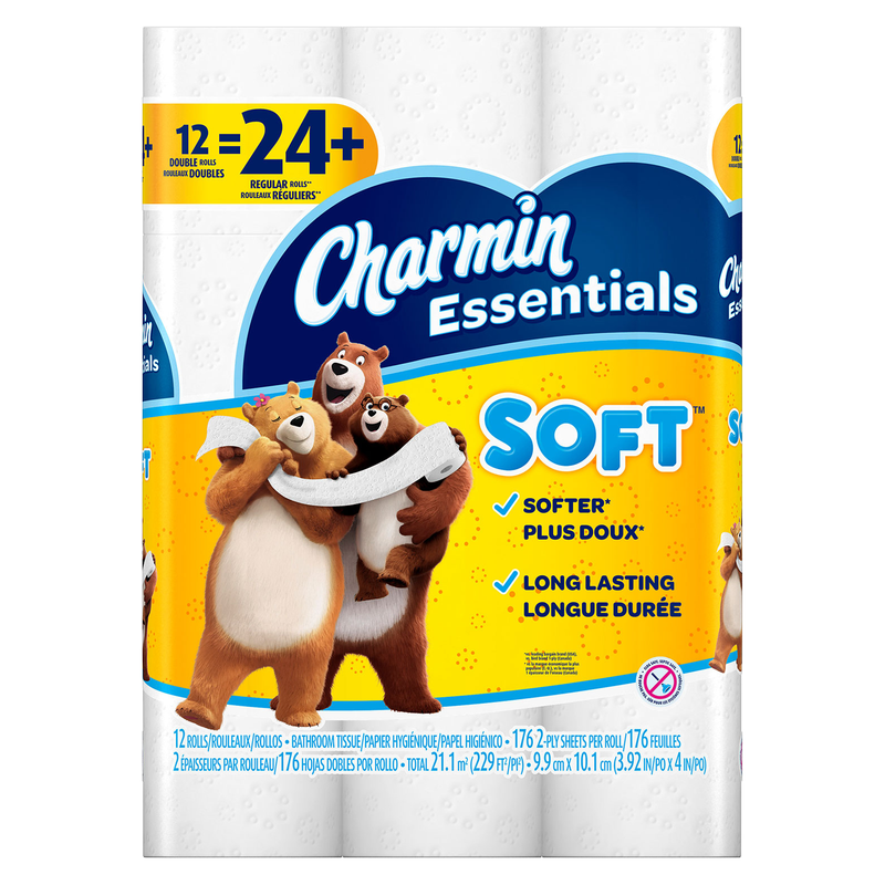 Charmin Essentials Soft Double Bath Tissue 12ct