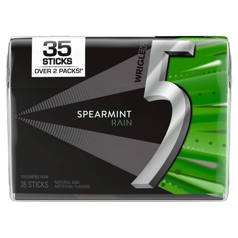 5 Gum Spearmint Rain Sugarfree 35ct