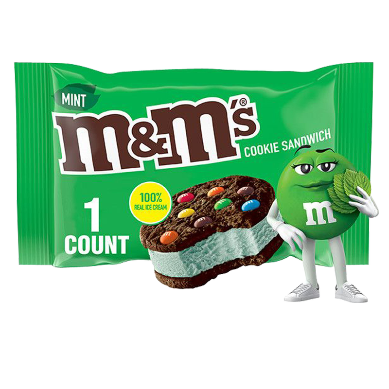M&M's Mint Ice Cream Cookie Sandwich 1ct