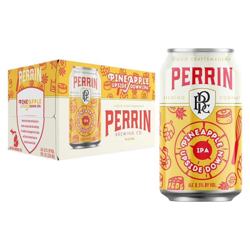 Perrin Brewing Pineapple Upside Down IPA 6pk 12oz Can 8.5% ABV