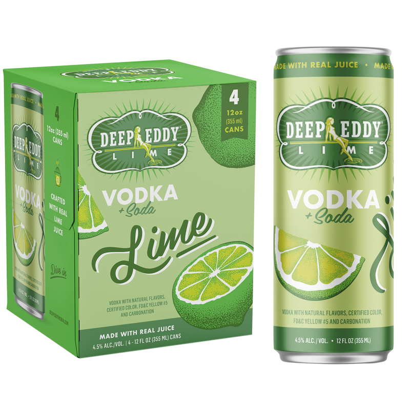 Deep Eddy Lime & Vodka Soda 4pk 12oz 4.5% ABV