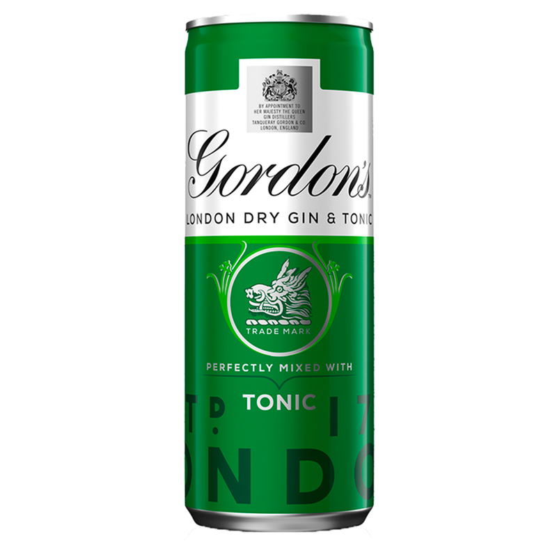 Gordon's London Dry Gin & Tonic, 250ml