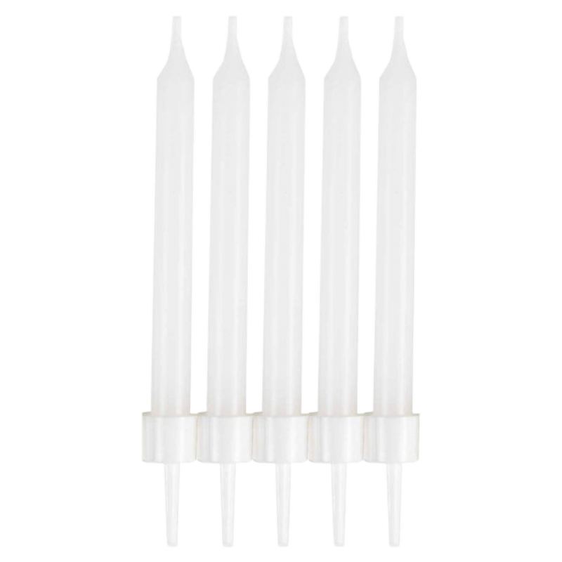 White Candles, 6cm, 10pcs