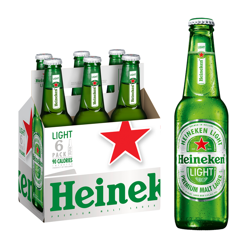 Heineken Light 6pk 12oz Btl 3.3% ABV