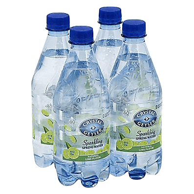 Crystal Geyser Lime Sparkling Mineral Water 4pk 18oz