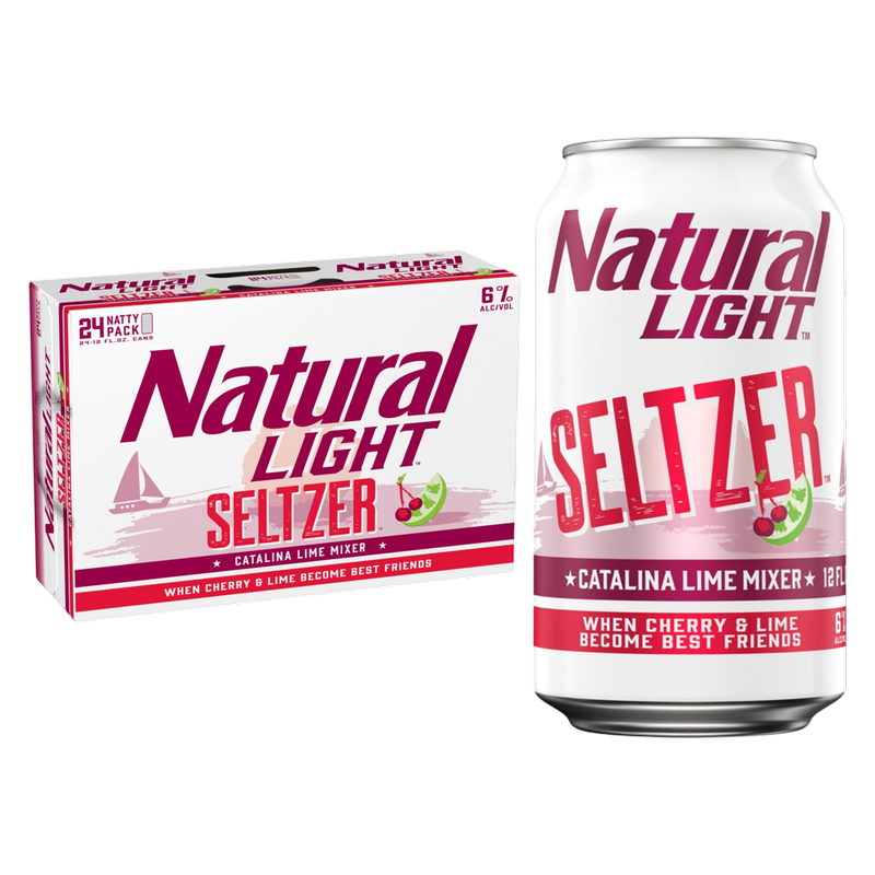 Natural Light Seltzer Catalina Lime Mixer 24pk 12oz Can 6.0% ABV