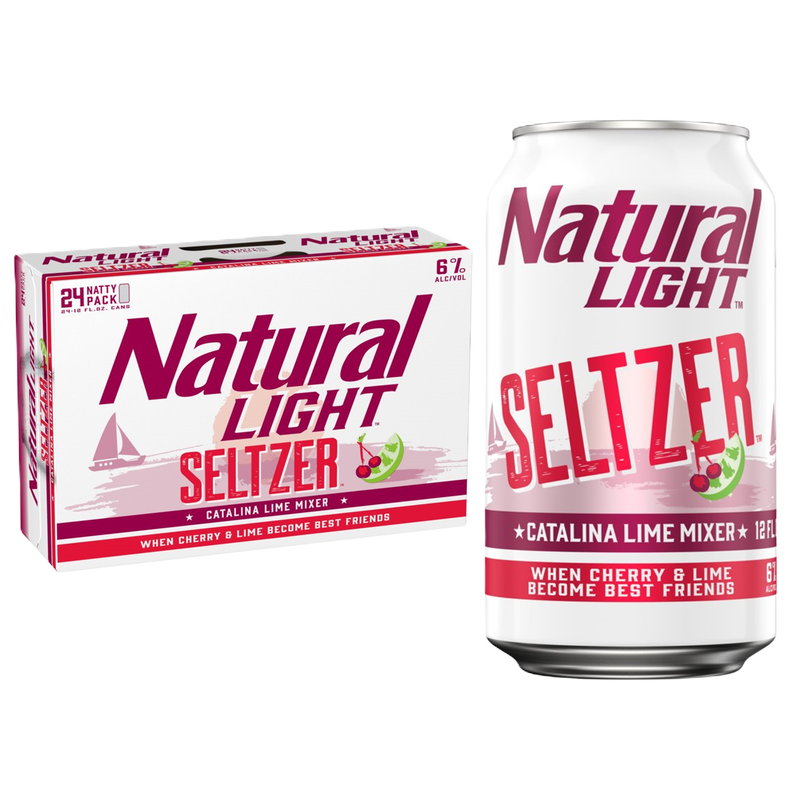 Natural Light Seltzer Catalina Lime Mixer 24pk 12oz Can 6.0% ABV