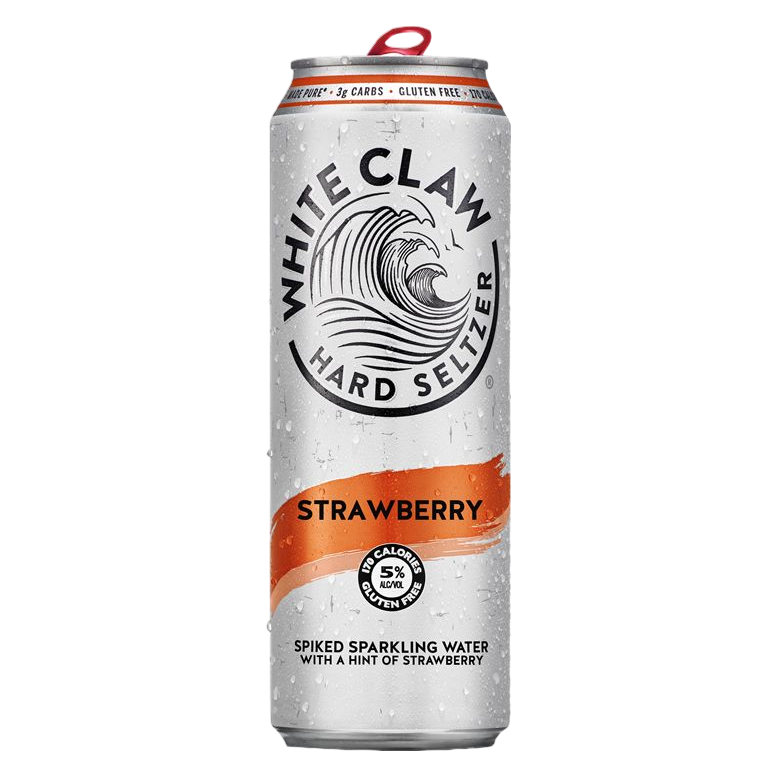 White Claw Hard Seltzer Strawberry Single 24oz Can