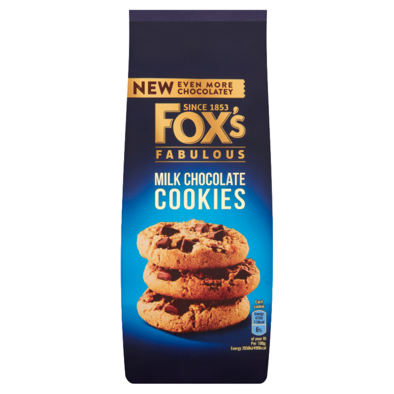 Fox's Fabulous Milk Chocolate Cookies, 180g