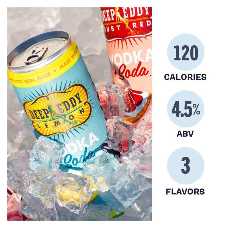 Deep Eddy Vodka Soda Variety 6pk 12oz Can 4.5 ABV 6pk 12oz Can 4.5