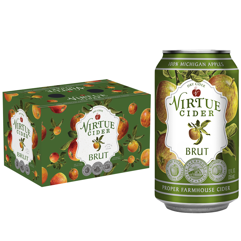 Virtue Cider Brut 6pk 12oz Can 6.7% ABV