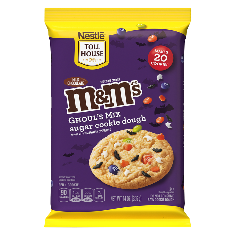 Nestle Toll House M&Ms Ghoul's Mix Cookies Ready to Bake Dough 20ct 14oz