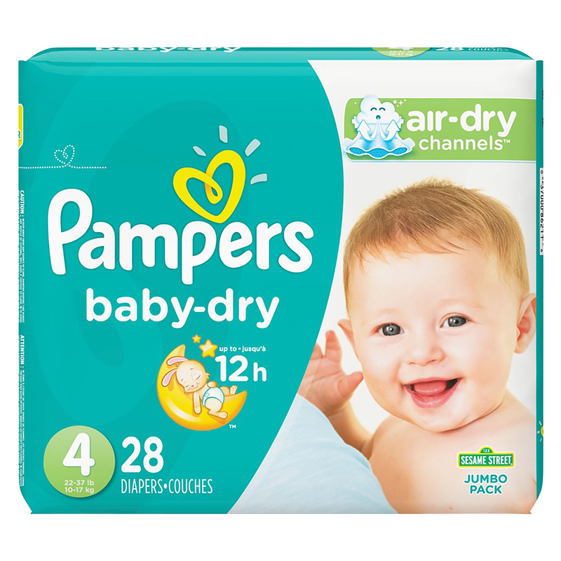 Pampers Baby-Dry Diapers Size 4 28ct