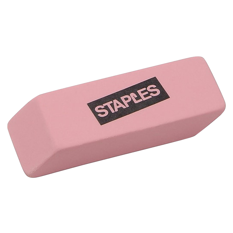 Staples Wedge Eraser 3pk