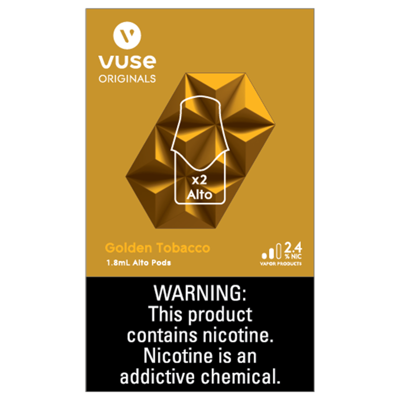 Vuse Alto Pod Golden Tobacco 2.4% Nicotine 2ct