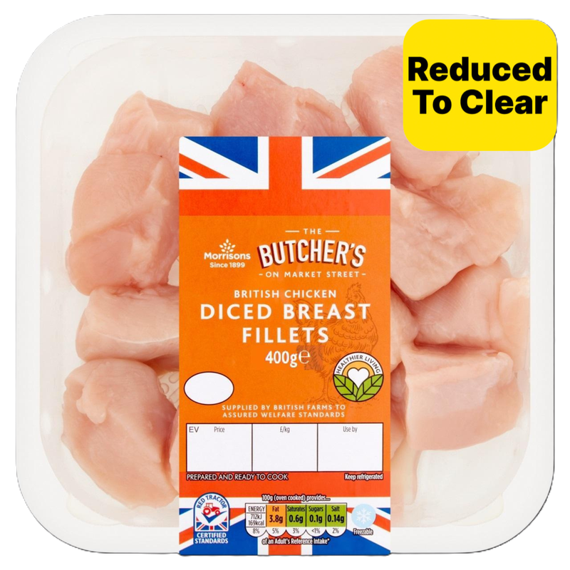 Reduced Morrisons British Chicken Breast Fillets, 485g Meat & Fish fast delivery by App or
