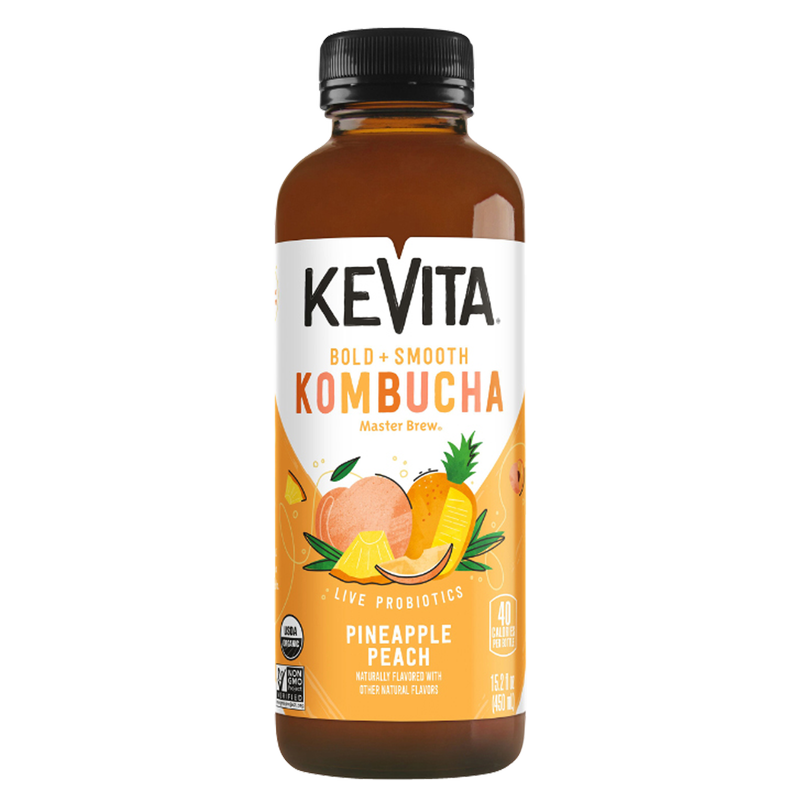 Kevita Pineapple Peach Kombucha 15.2oz Btl