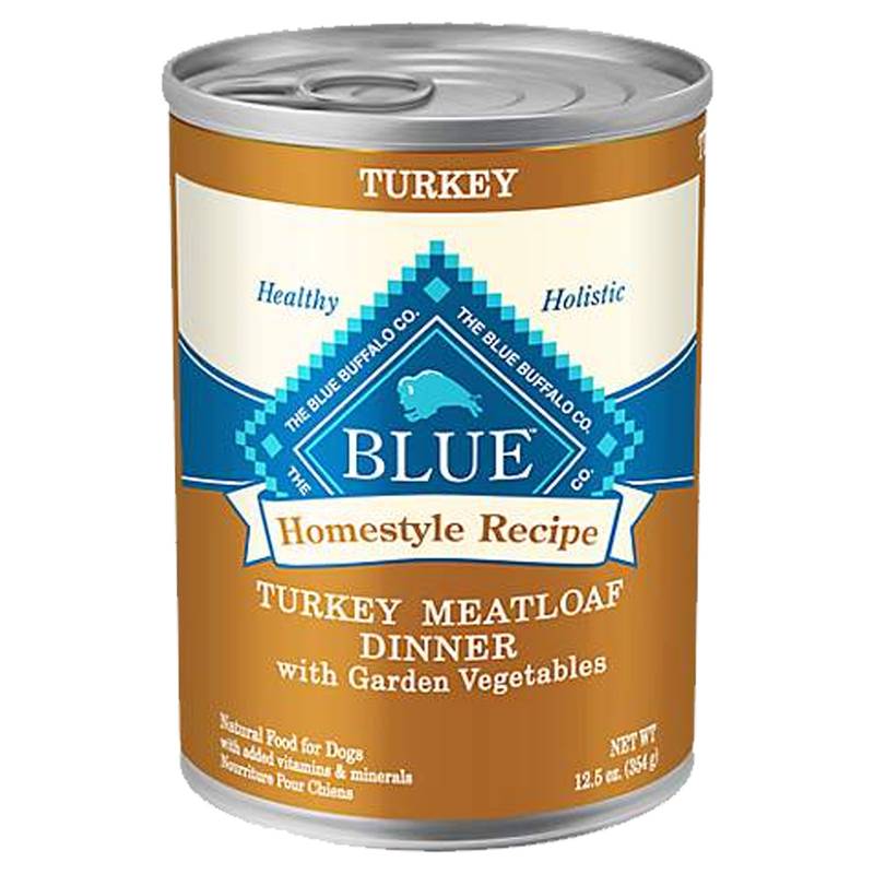 4 Ct Blue Buffalo Homestyle Recipes Turkey Meatloaf Wet Dog Food 12.5oz