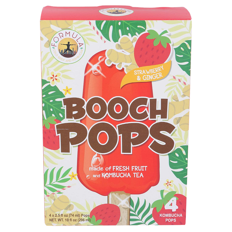 Booch Pop Strawberrry Ginger 4ct