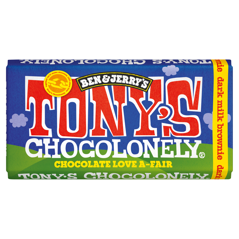 Tony's Chocolonely  Ben & Jerry's Dark Milk Chocolate Brownie, 180g