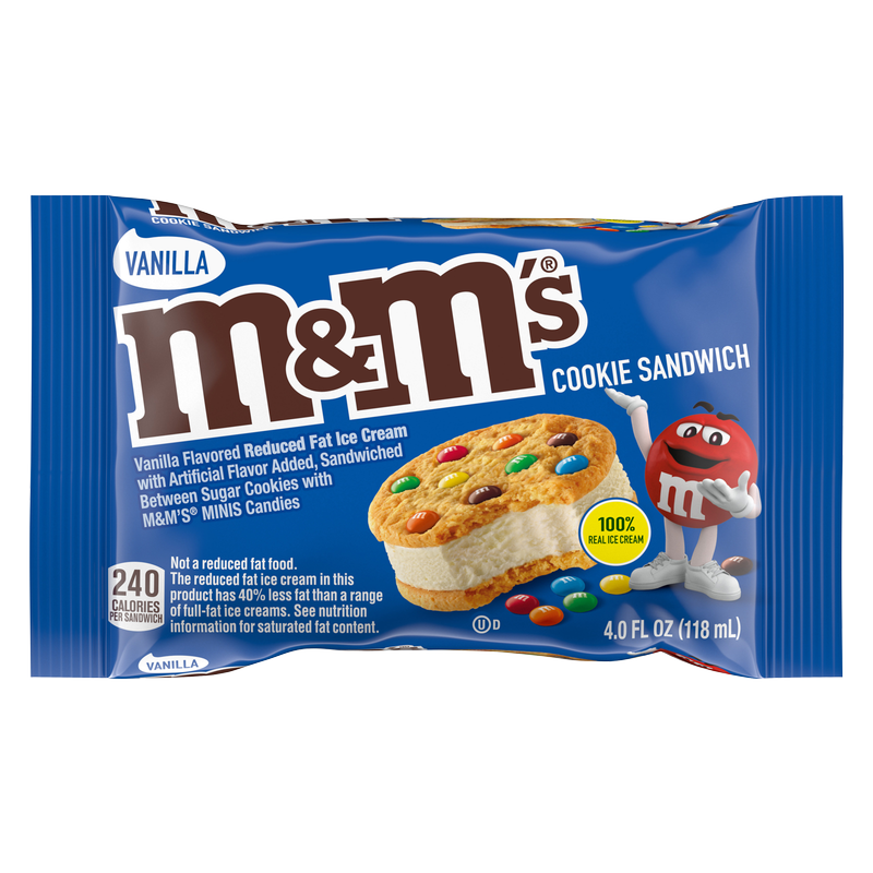 M&M's Vanilla Ice Cream Cookie Sandwich 1ct