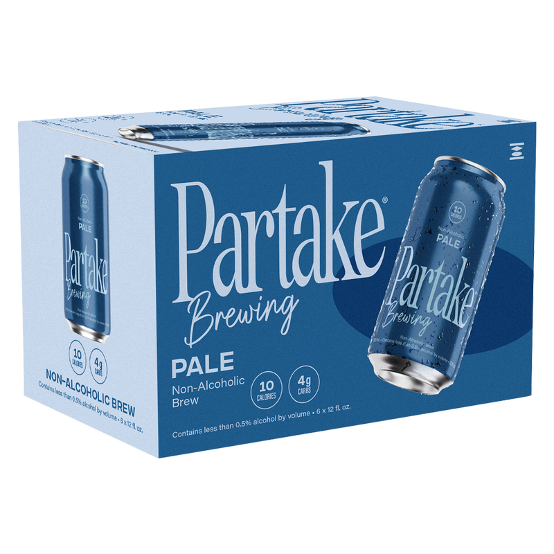 Partake Brewing Pale Ale NonAlcoholic 6pk 12oz Can 0.5 ABV Alcohol