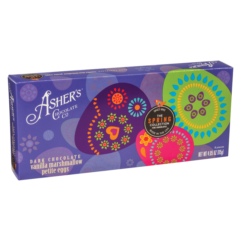 Asher's Dark Chocolate Vanilla Marshmallow Eggs 8ct Box