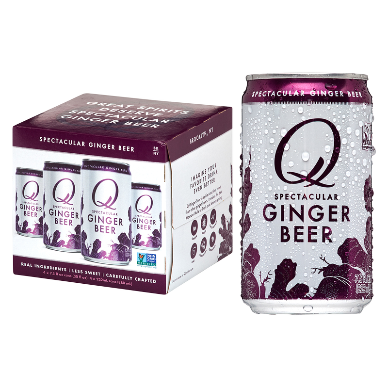 Q Drinks Ginger Beer 4pk 7.5oz Can