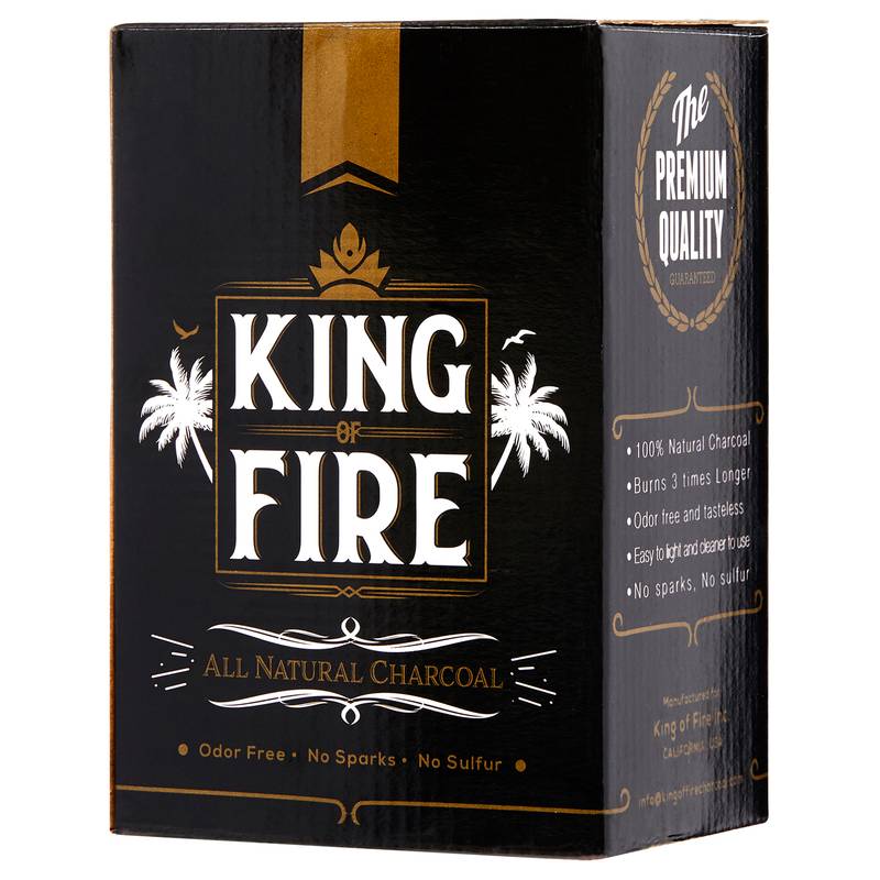 King of Fire Natural Coconut Charcoal Cubes 72ct