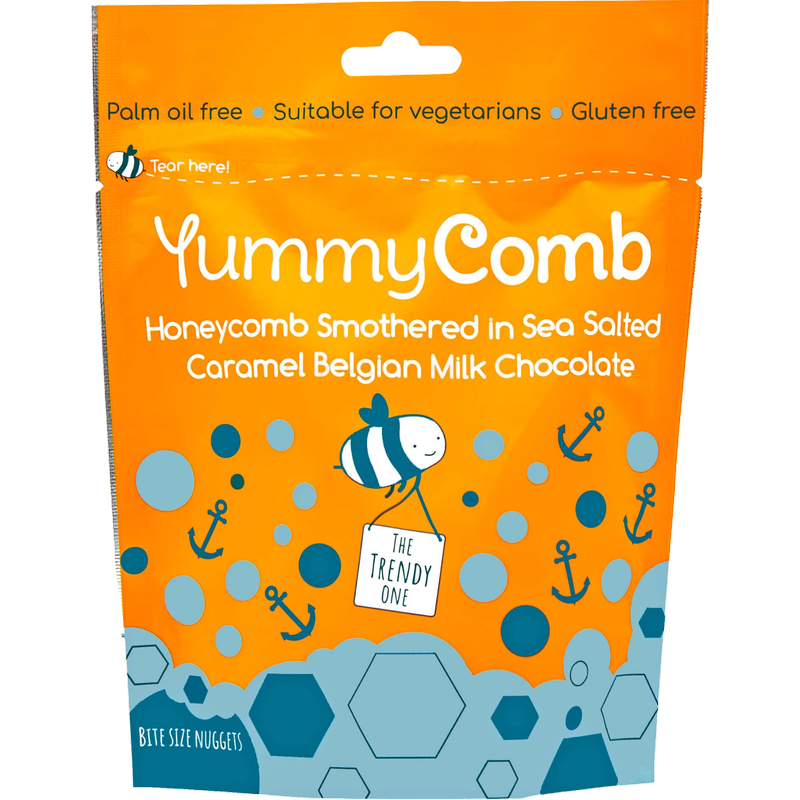 YummyComb Salted Caramel Milk Chocolate Pouch, 100g