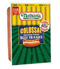 Nathan's Famous Colossal Quarter Pound Beef Franks - 8ct