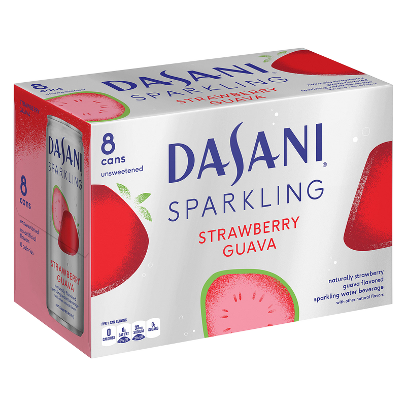 Dasani Strawberry Guava Sparkling Water 8pk 12oz Can