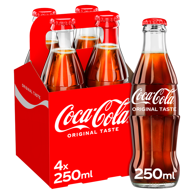 Coca-Cola Classic Glass, 4 x 250ml