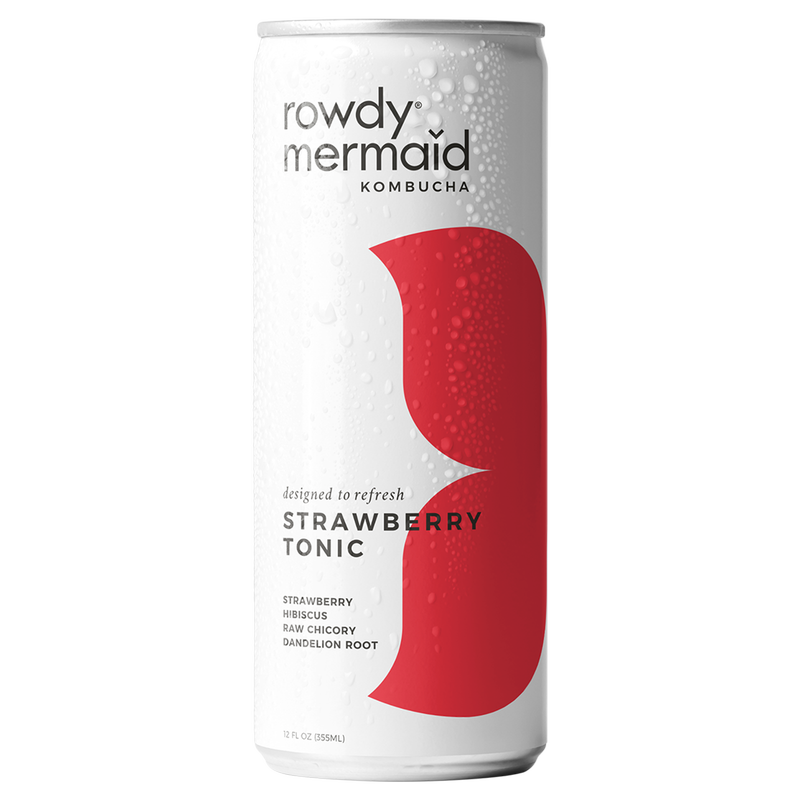 Rowdy Mermaid Organic Strawberry Tonic Kombucha 12oz