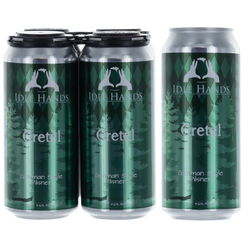 Idle Hands Gretel Pilsner 4pk 16oz Can 4.6% ABV