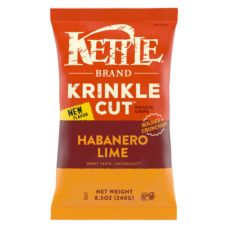 Kettle Brand Krinkle Cut Habanero Lime Potato Chips 8.5oz