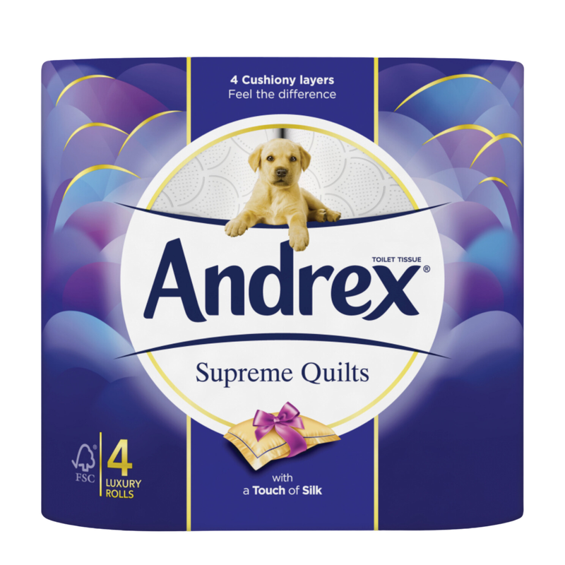 Andrex Supreme Quilts Toilet Roll, 4pcs