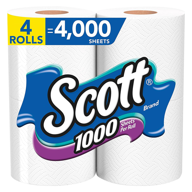 Scott 1000 Sheets Bathroom Tissue 4pk