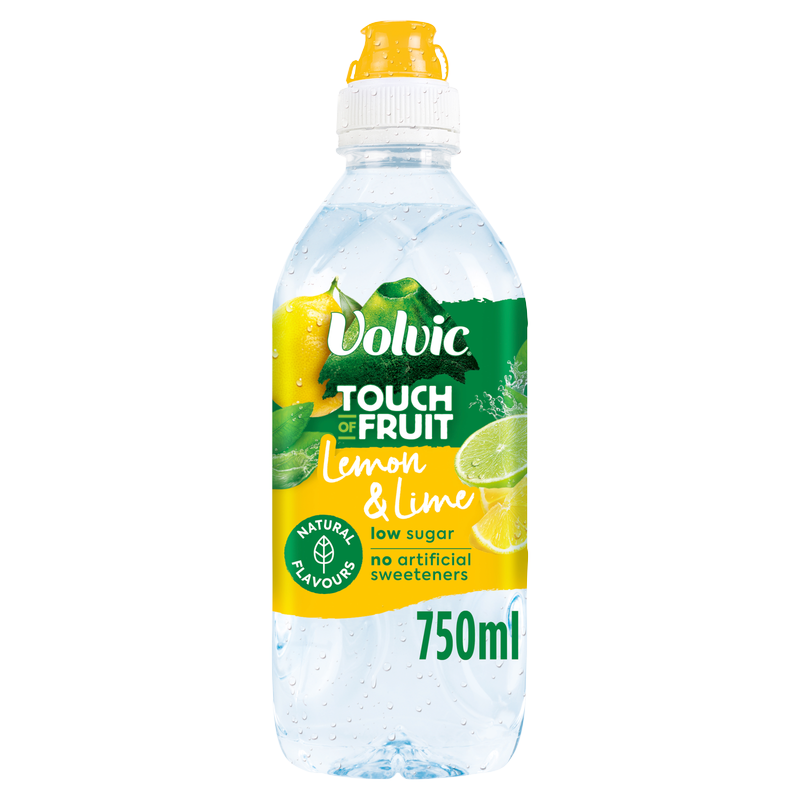 Volvic Lemon & Lime Flavoured Water Low Sugar, 750ml