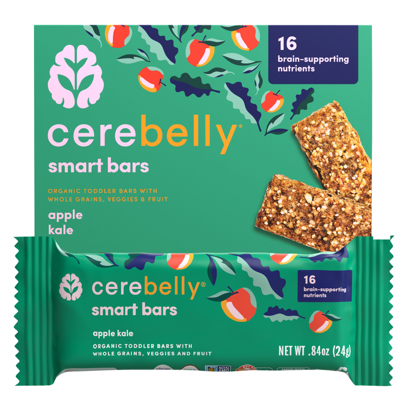 Cerebelly Organic Apple Kale Smart Bars 5pk