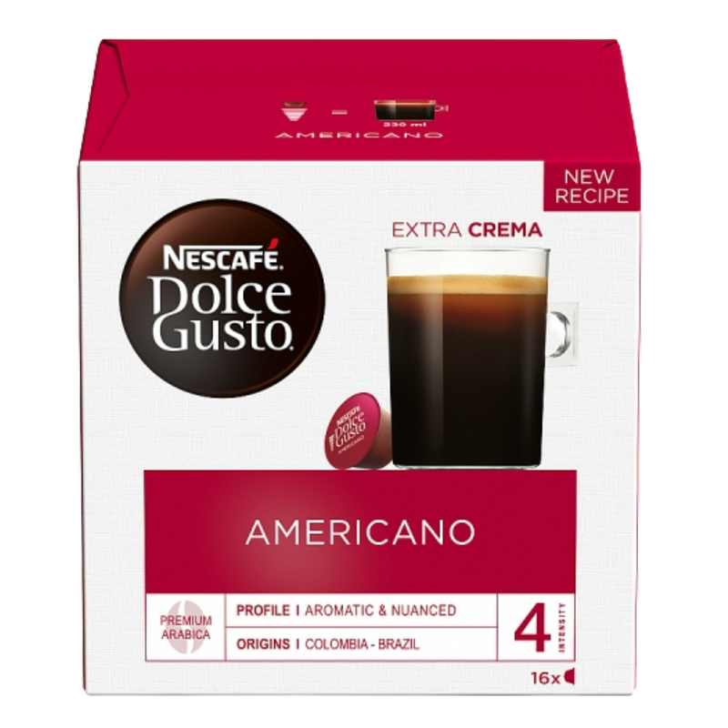 Nescafe Dolce Gusto Café Americano Coffee 16 Pods, 128g