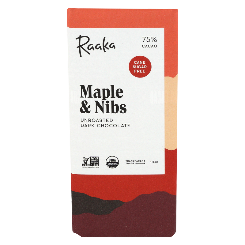 Raaka Maple & Nibs Chocolate Bar 1.8oz