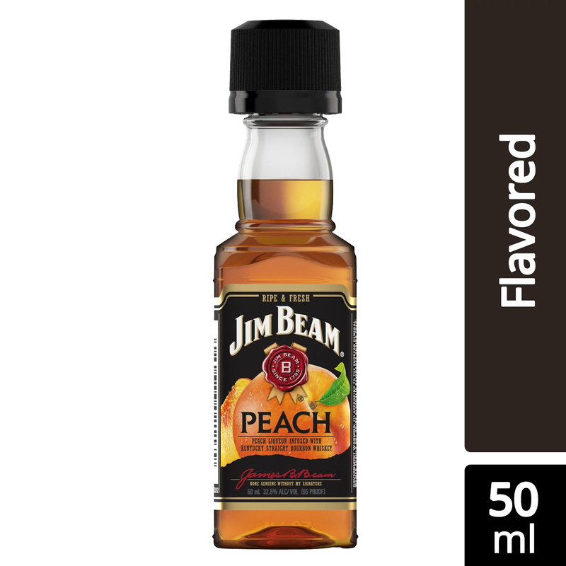 Jim Beam Peach Bourbon 50ml Alcohol fast delivery by App or Online